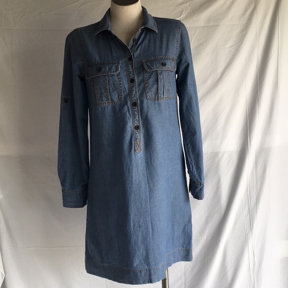 J crew Denim Shirt dress . Sz XS